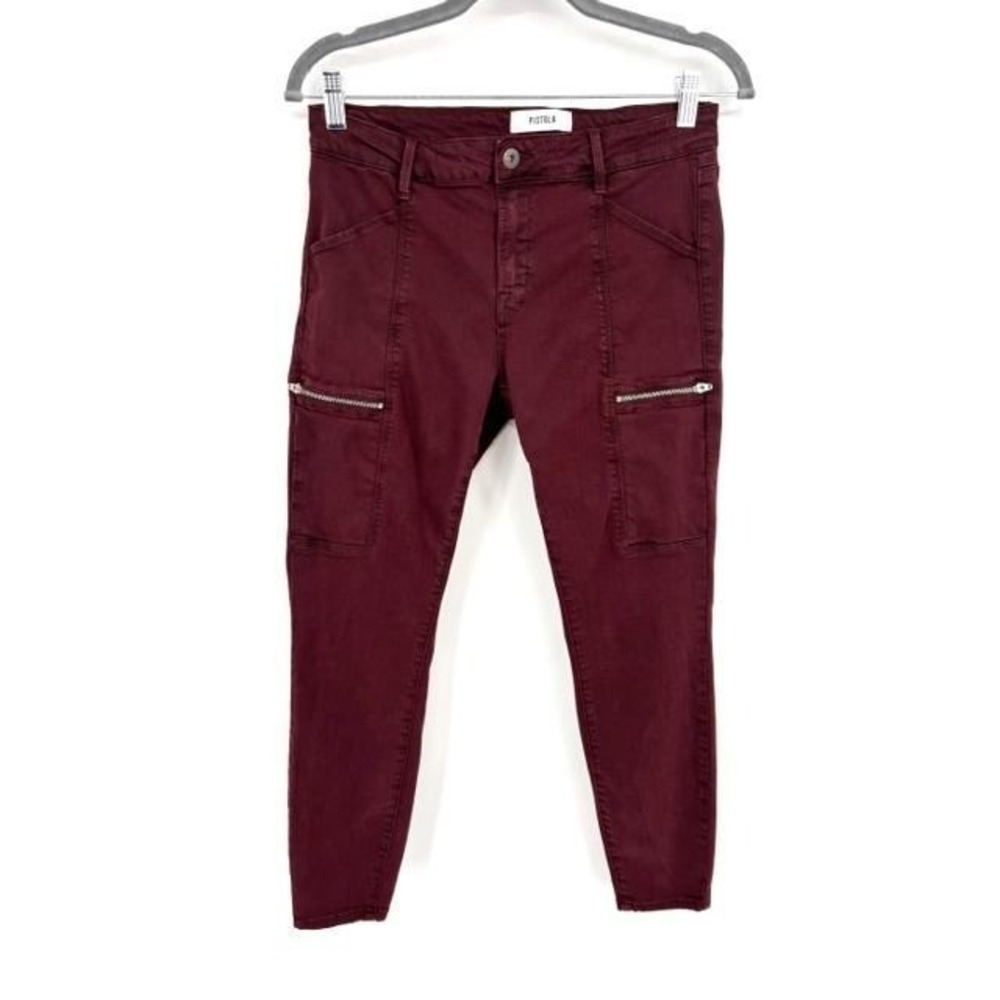 Pistola‎ Hannah Cargo Skinny Jeans Zipper Pocket Stretch Denim Size 29